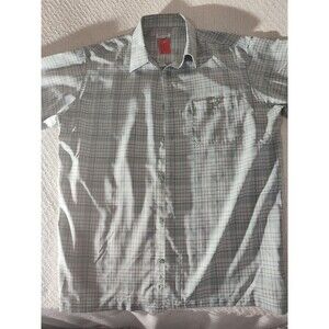 Haggar Cool 18 Tech Large Men's Short Sleeve Dress Shirt (1021)